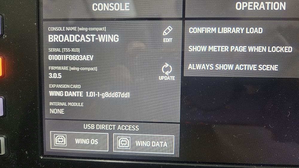 WING 펌웨어 업데이트