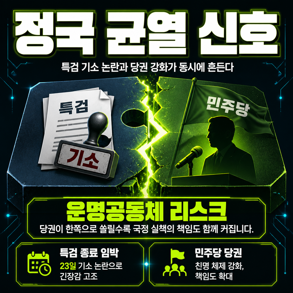 정국 균열 신호