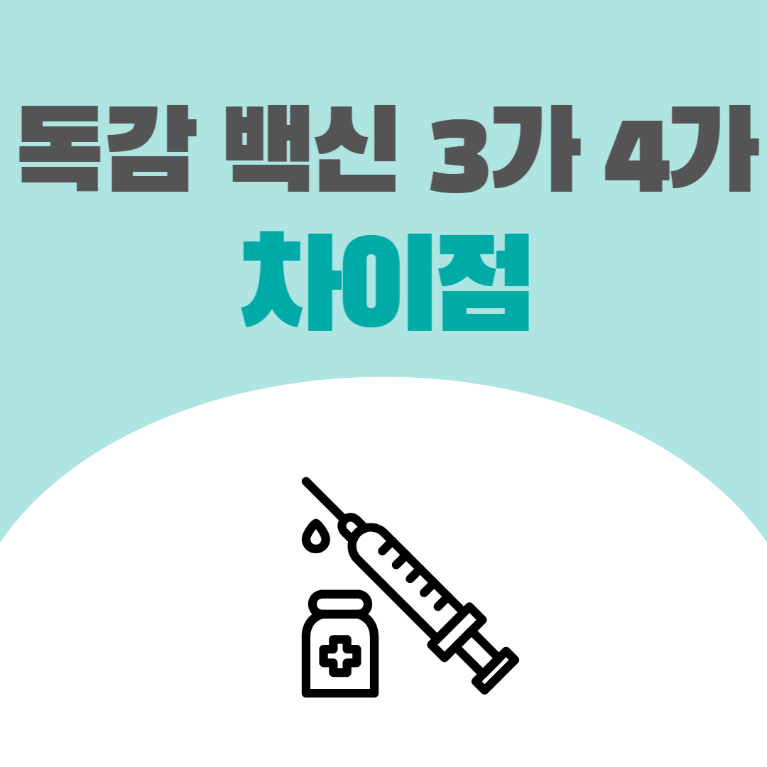 독감 백신 3가 4가 차이 자세히 알아보기