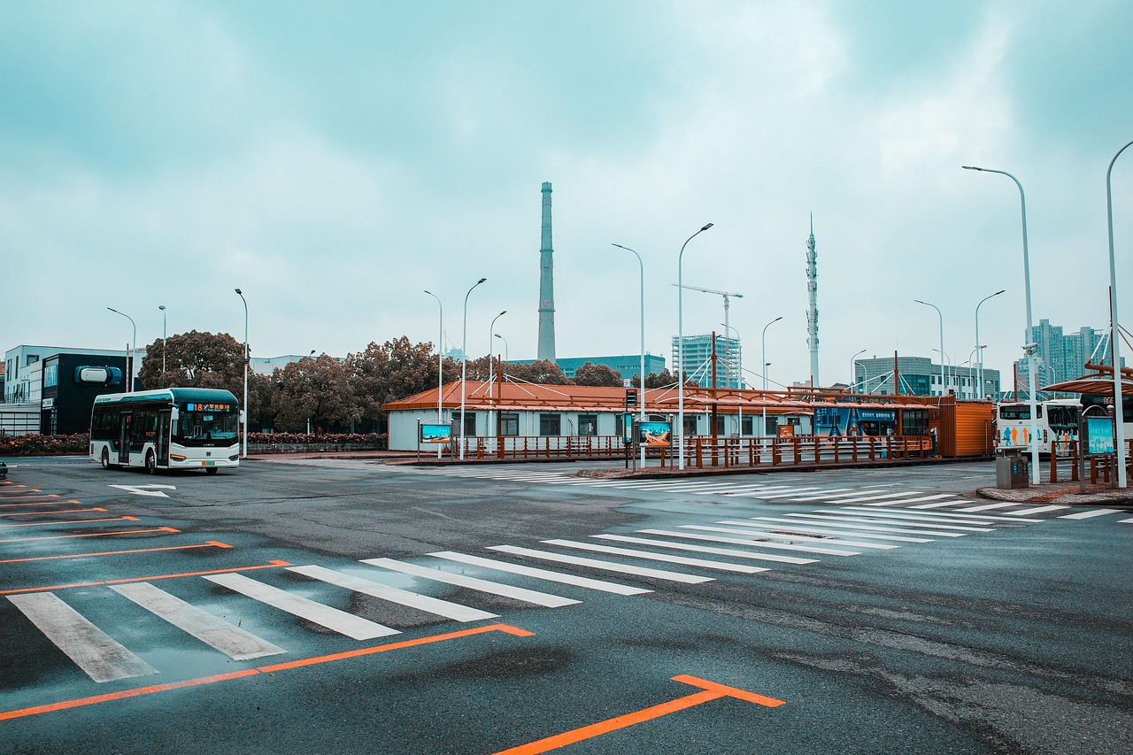 버스 도로 사진