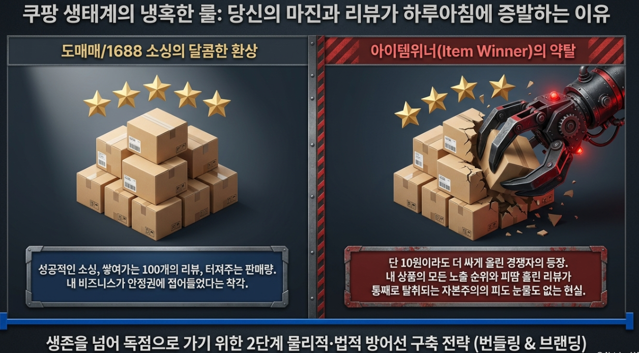 직장인 쇼핑몰 부업 쿠팡 아이템위너 매칭 매출 뺏기 강탈 방어 번들링 묶음 상품 상표권 출원 팩트 체크