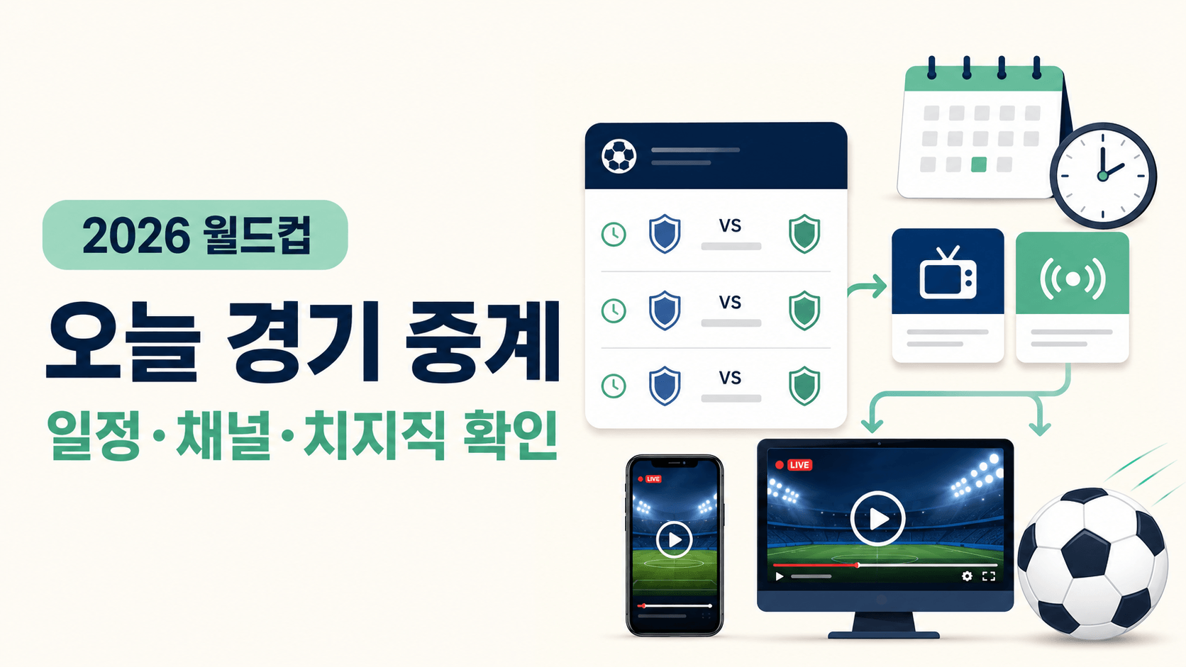 2026 월드컵 오늘 경기 중계 일정 채널 치지직 확인 방법