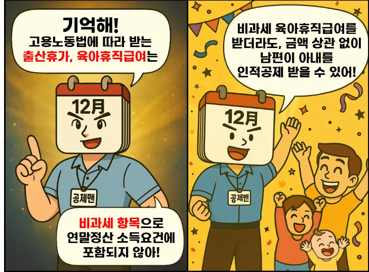 연말정산 육아휴직 배우자 인적공제