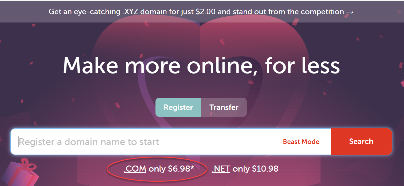 네임칩 닷컴(.com) 도메인 등록비 할인