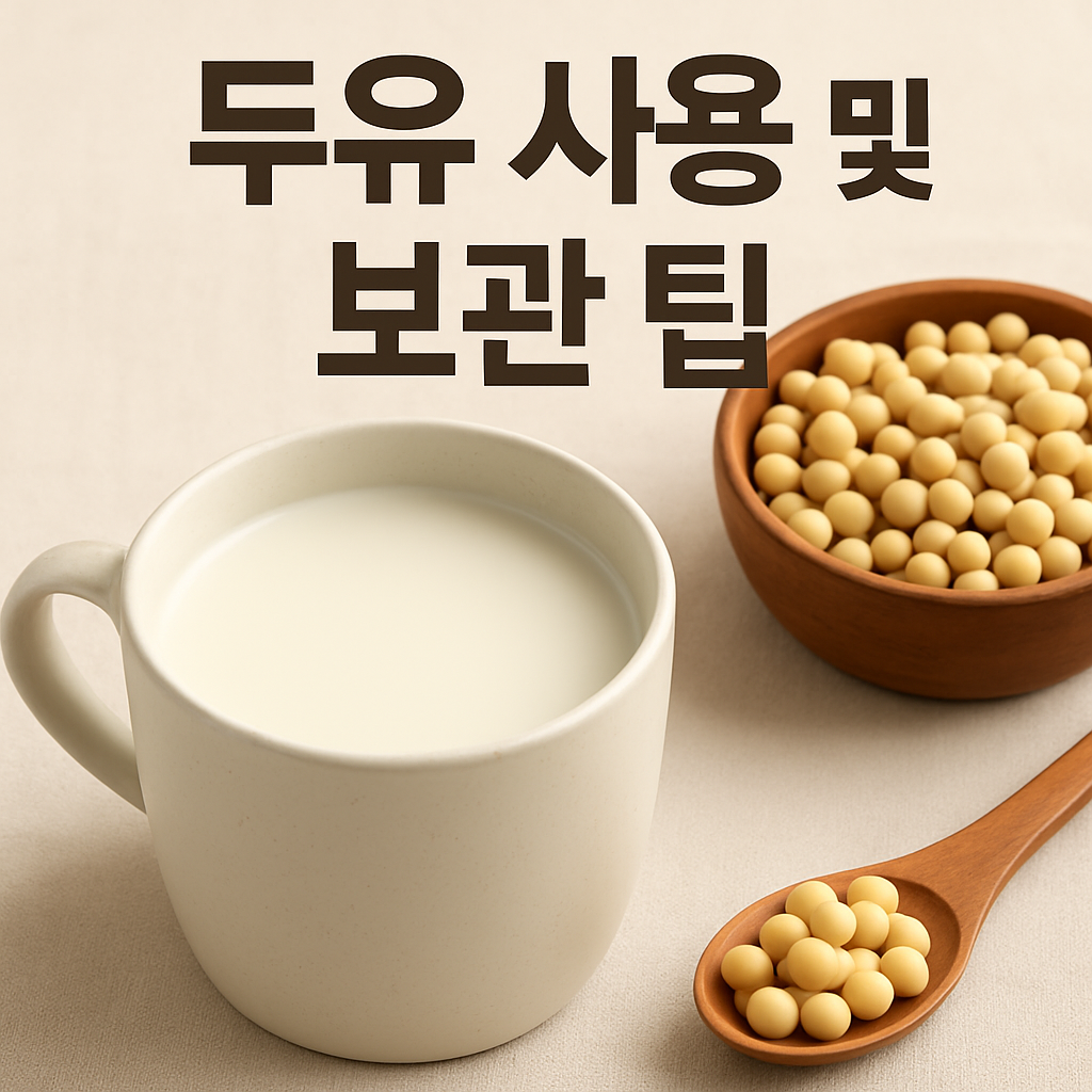 두유 활용 및 보관법 - 사진