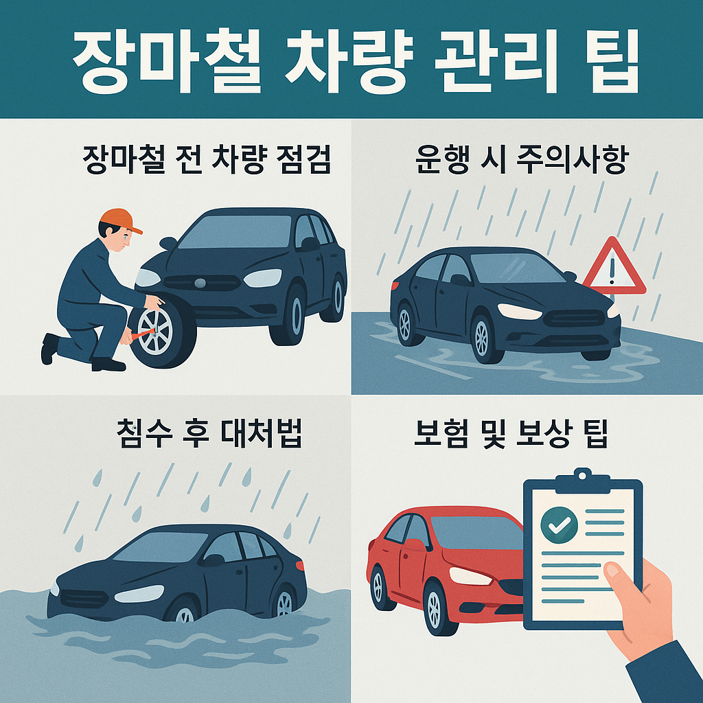장마철 차량 관리 팁