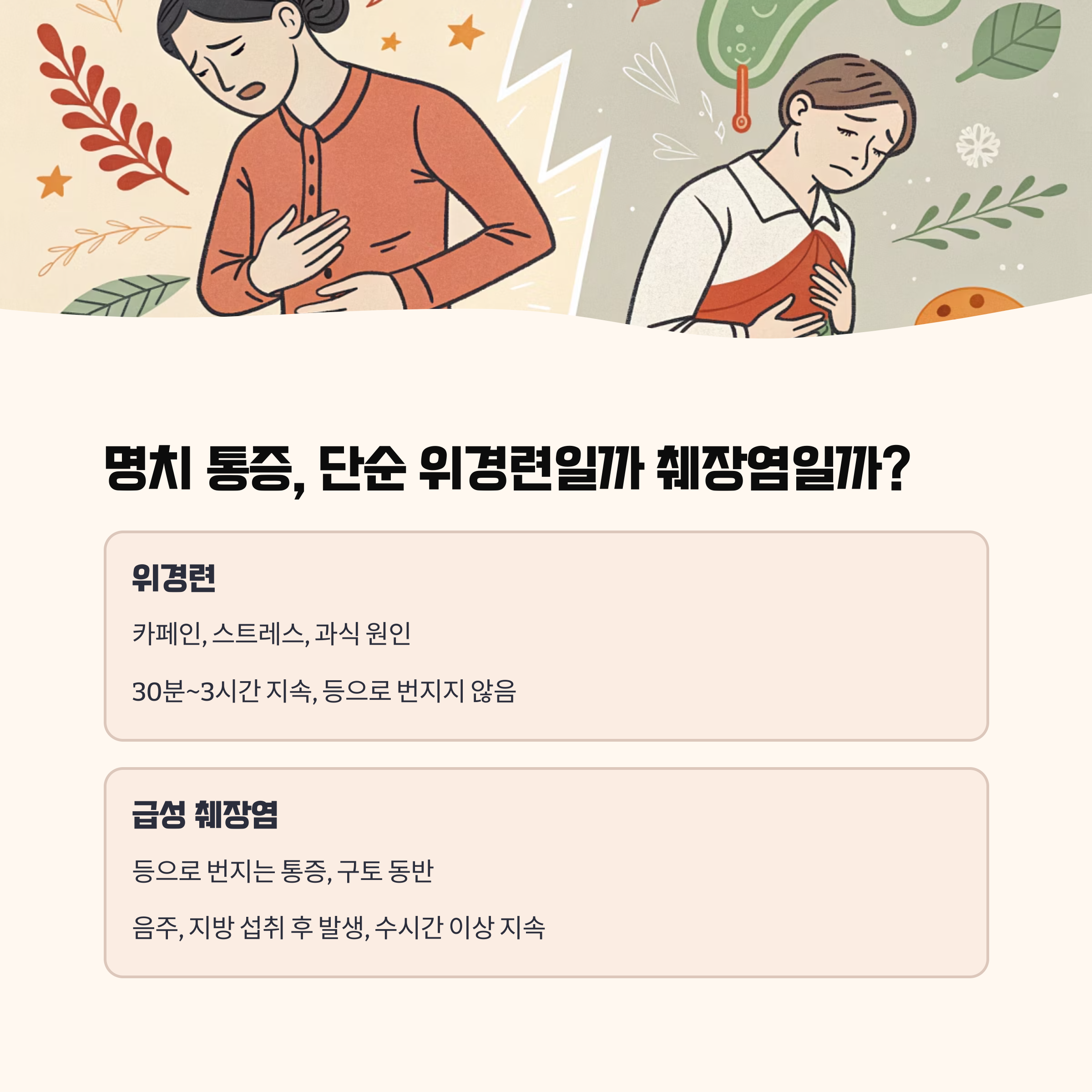 명치 통증, 스트레스성 위경련일까? 췌장염일까?