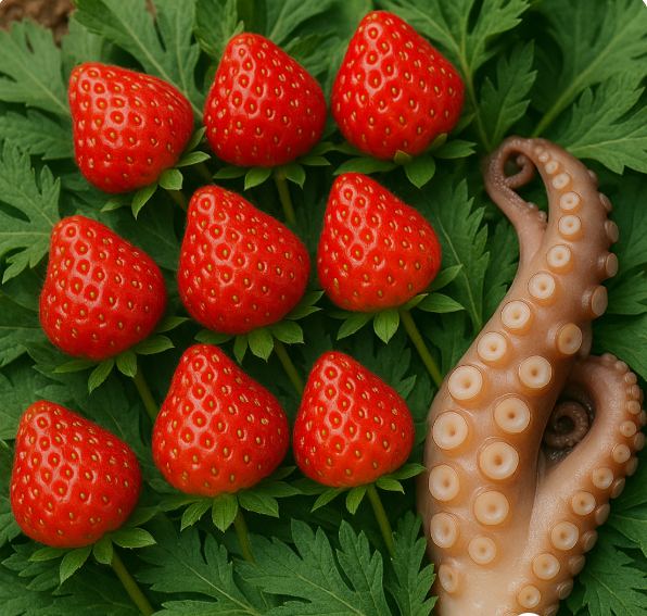 딸기 주꾸미 쑥 사진