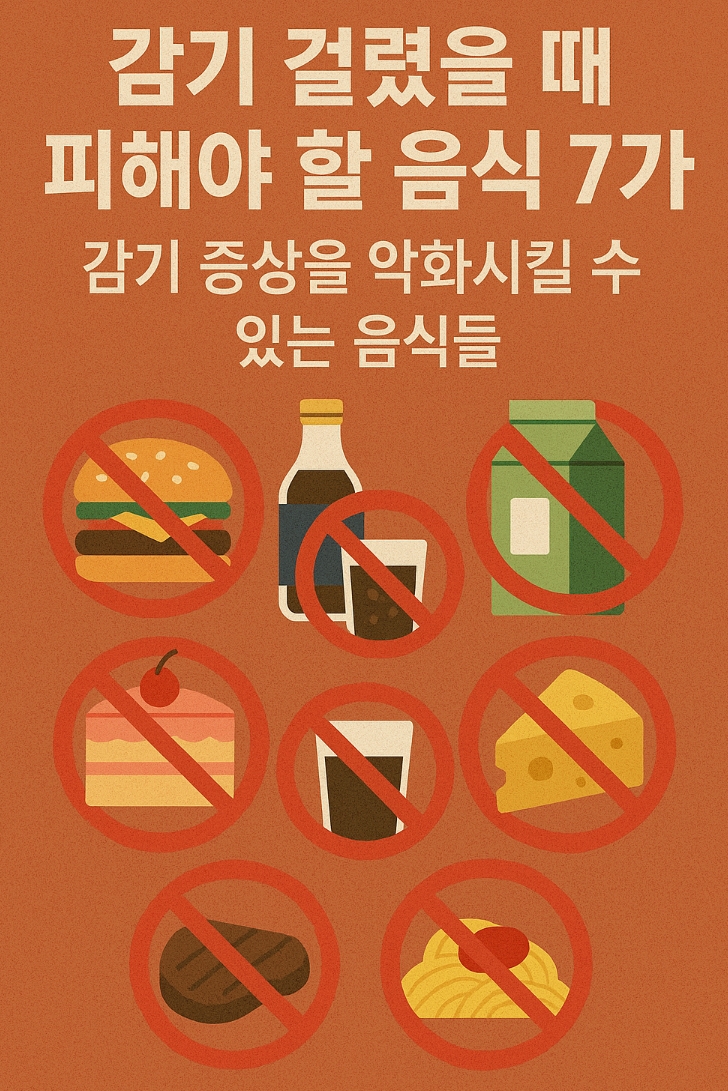 감기에 피해야 하는 음식 7가지