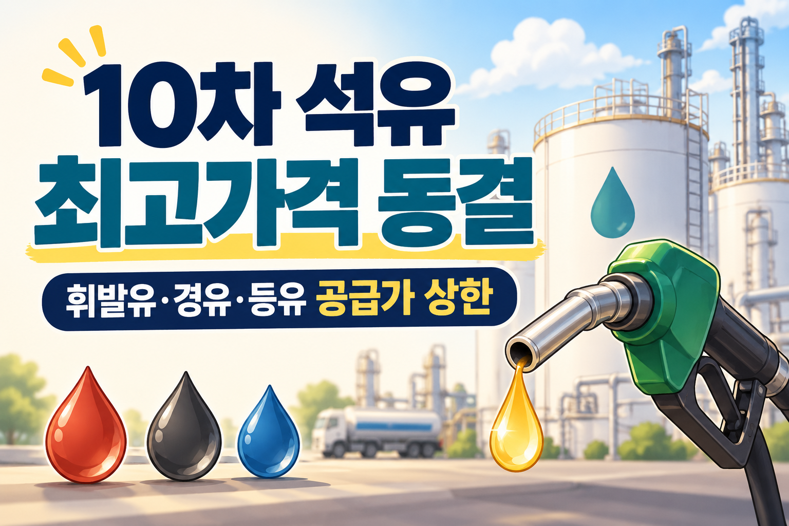 10차 석유 최고가격 동결 관련 대표 이미지