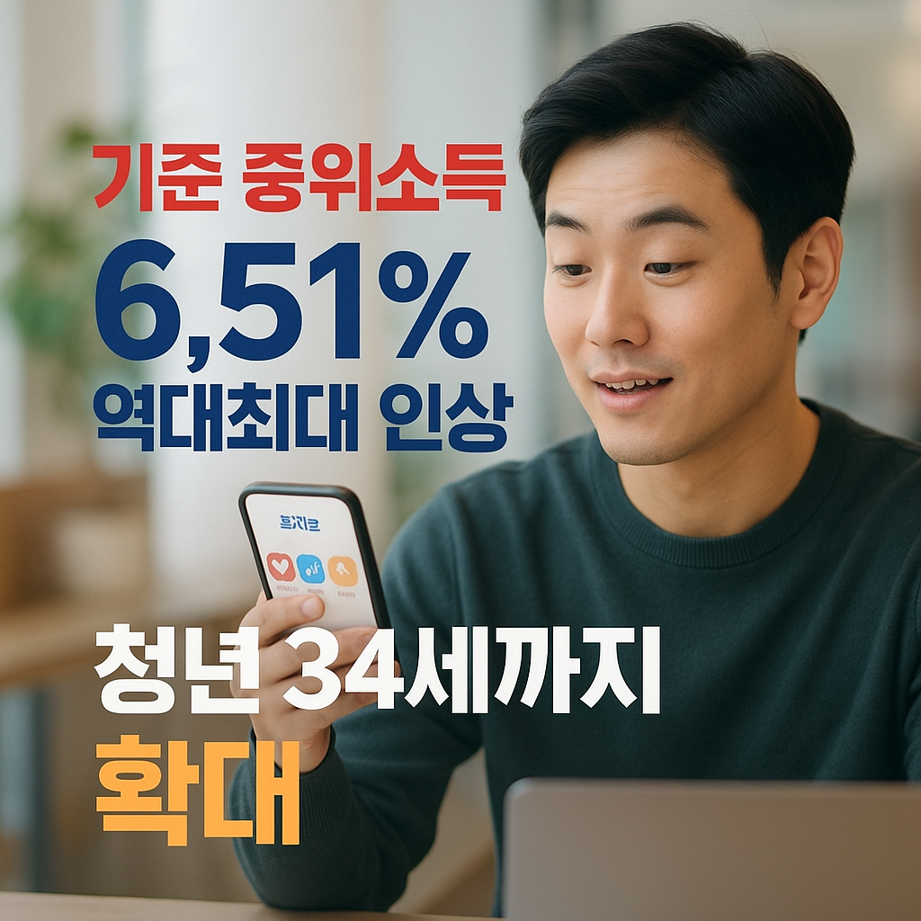 2026년 생계급여 207만원으로! 기준 중위소득 완전정리 (출처 : 정책브리핑 )