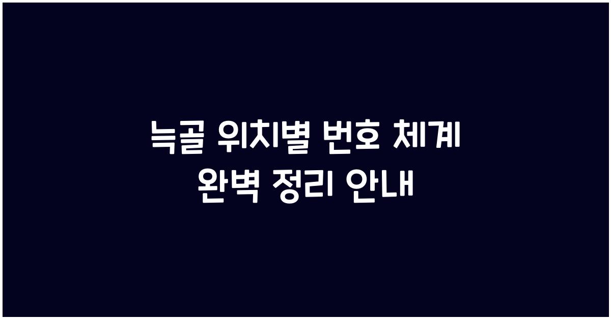 늑골 위치별 번호 체계