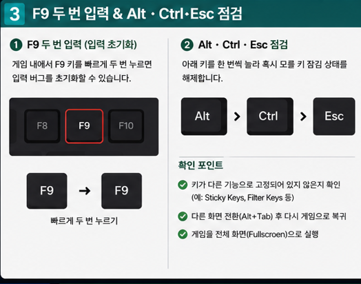 롤 Alt Ctrl Shift 고정 상태와 스킬키 입력 오류 점검