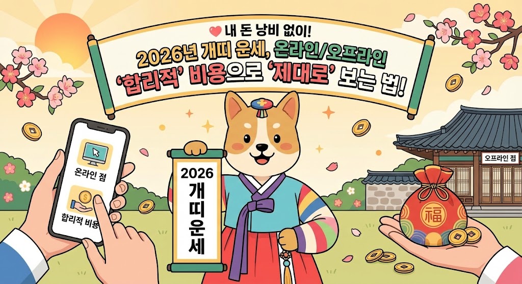 💖 내 돈 낭비 없이! 2026년 개띠 운세
