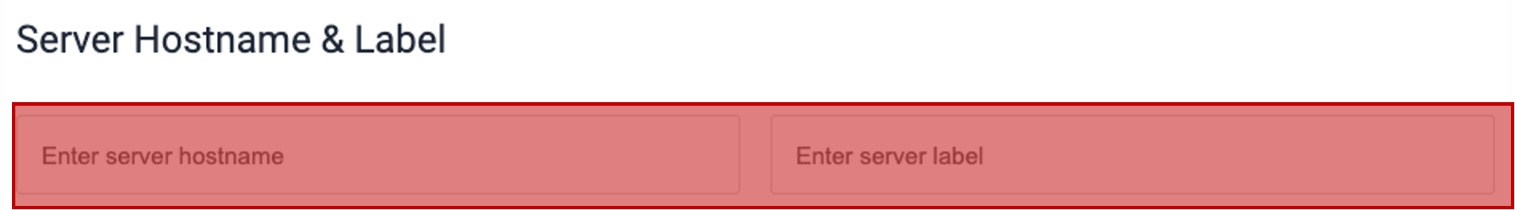 서버 호스트명 입력