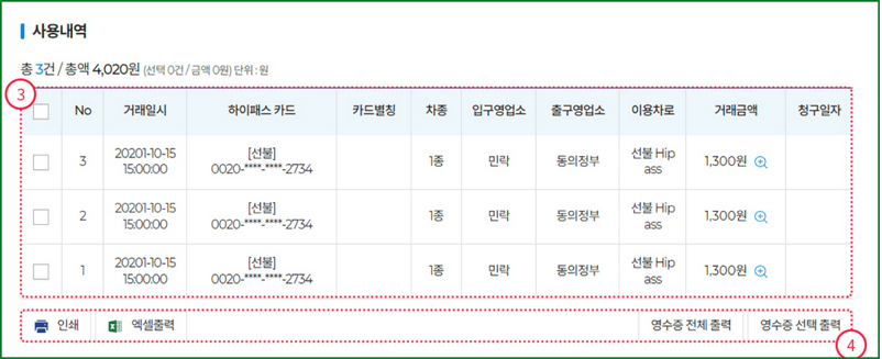 하이패스 미납 요금 및 사용내역 조회방법