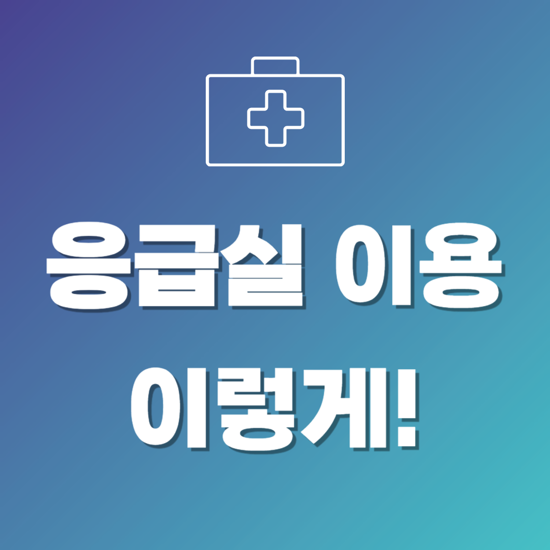 응급실 이용 이렇게 이미지