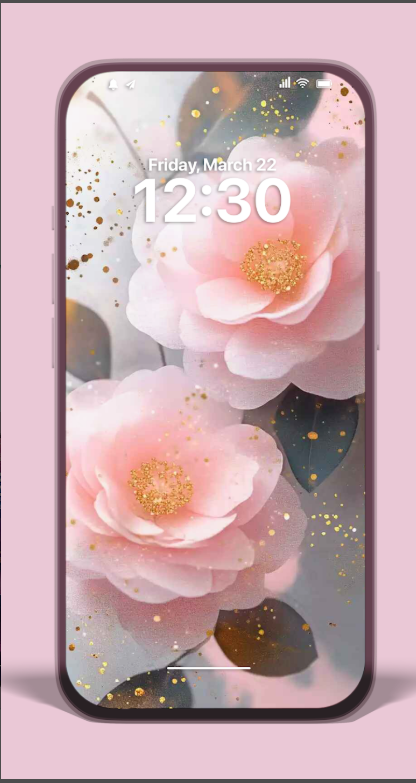 휴대폰 화면 꽃 배경화면 만들기
