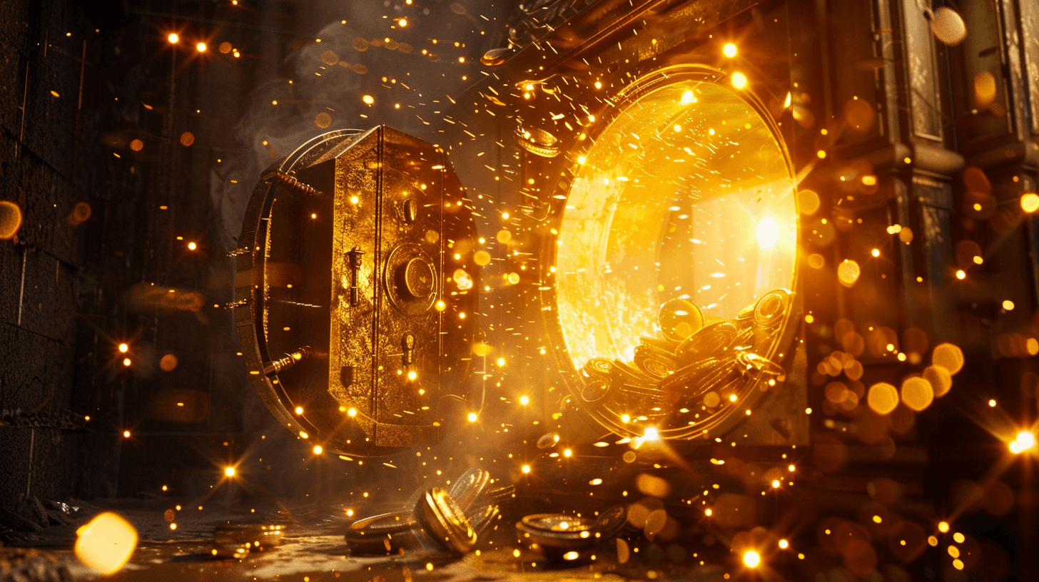 금고-여는-꿈-재물-비밀-드러나는-신호-황금빛-빛나는-보물-상징적인-장면