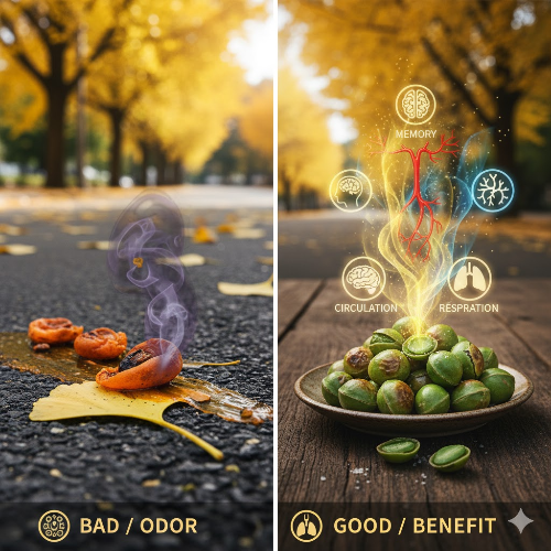 가을 길거리 '은행', 잘못 먹으면 '독'?… 냄새는 지독해도 효능은 '보약'급! (ft. 안전하게 먹는 법)