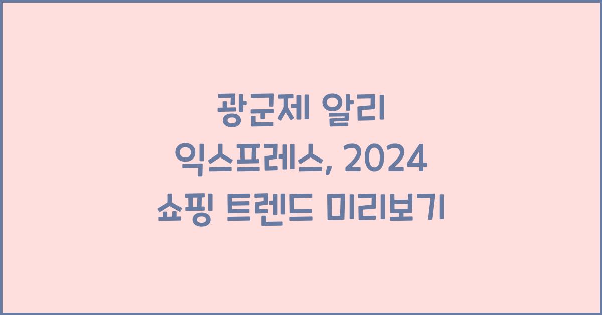광군제 알리 익스프레스