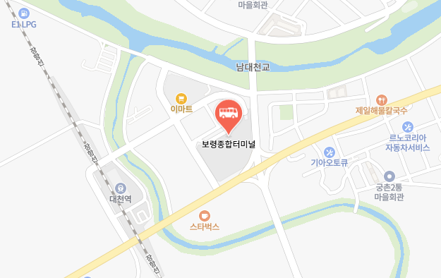 보령종합터미널 위치-지도