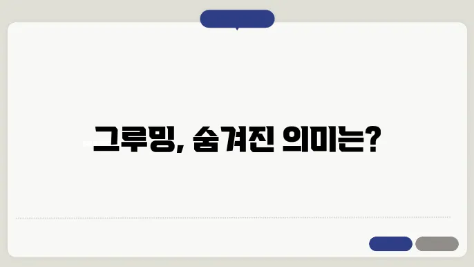 그루밍 뜻