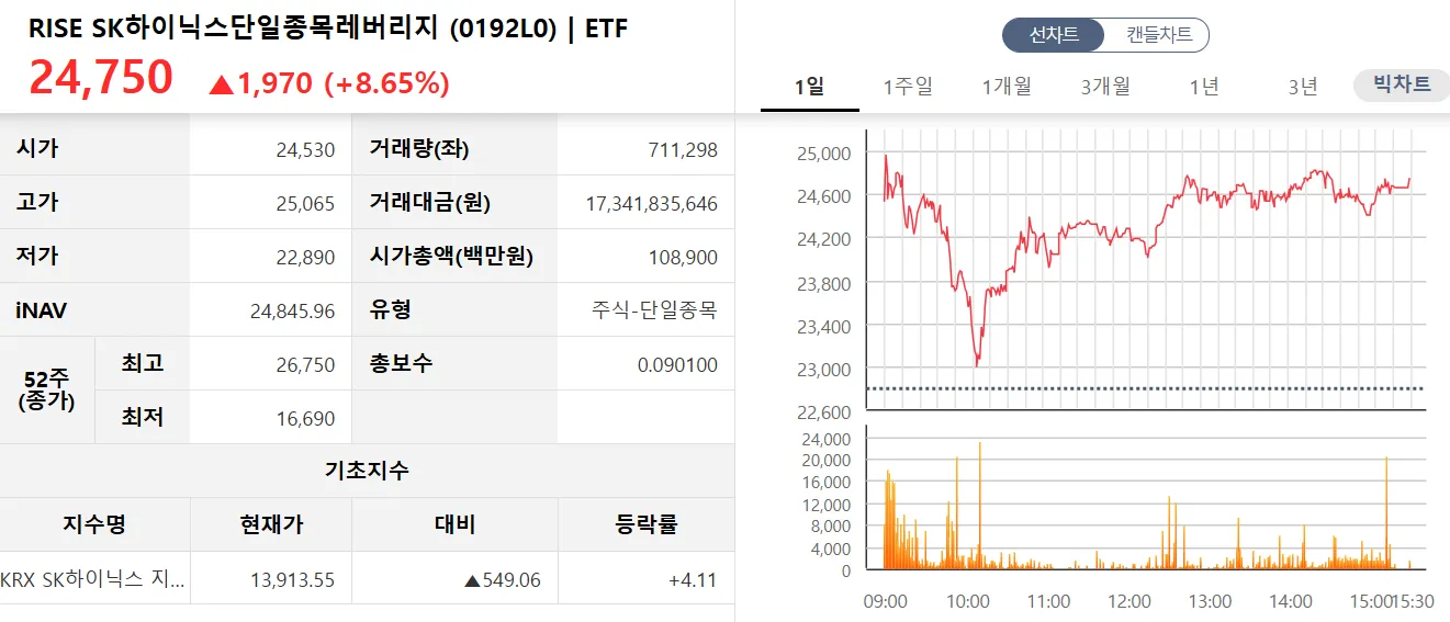 RISE SK하이닉스단일종목레버리지