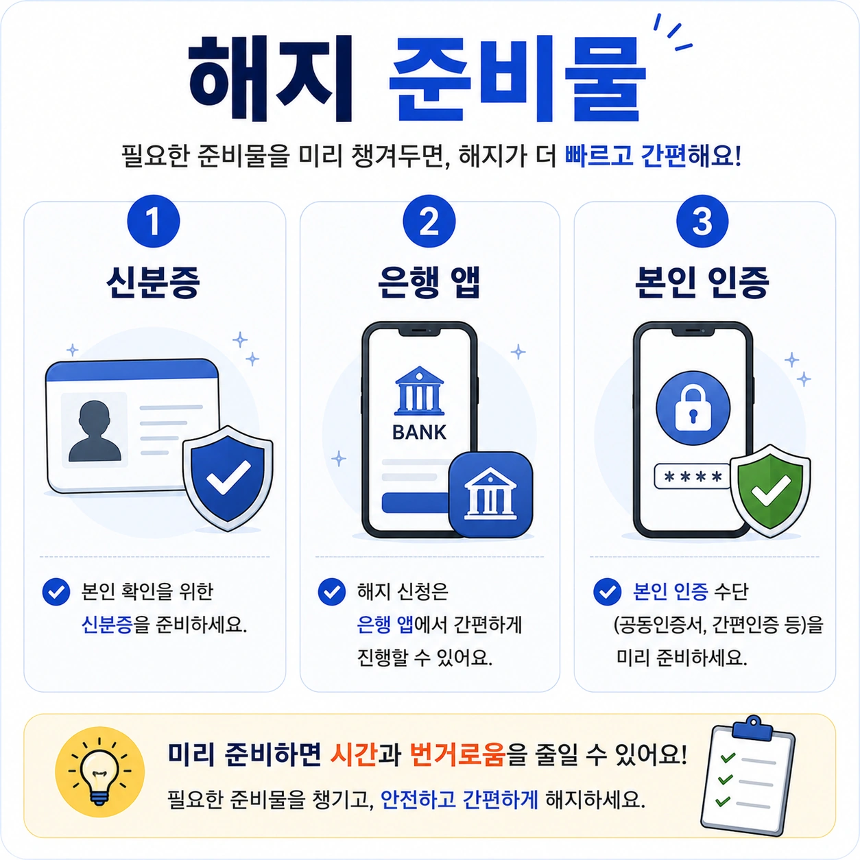 해지-준비물