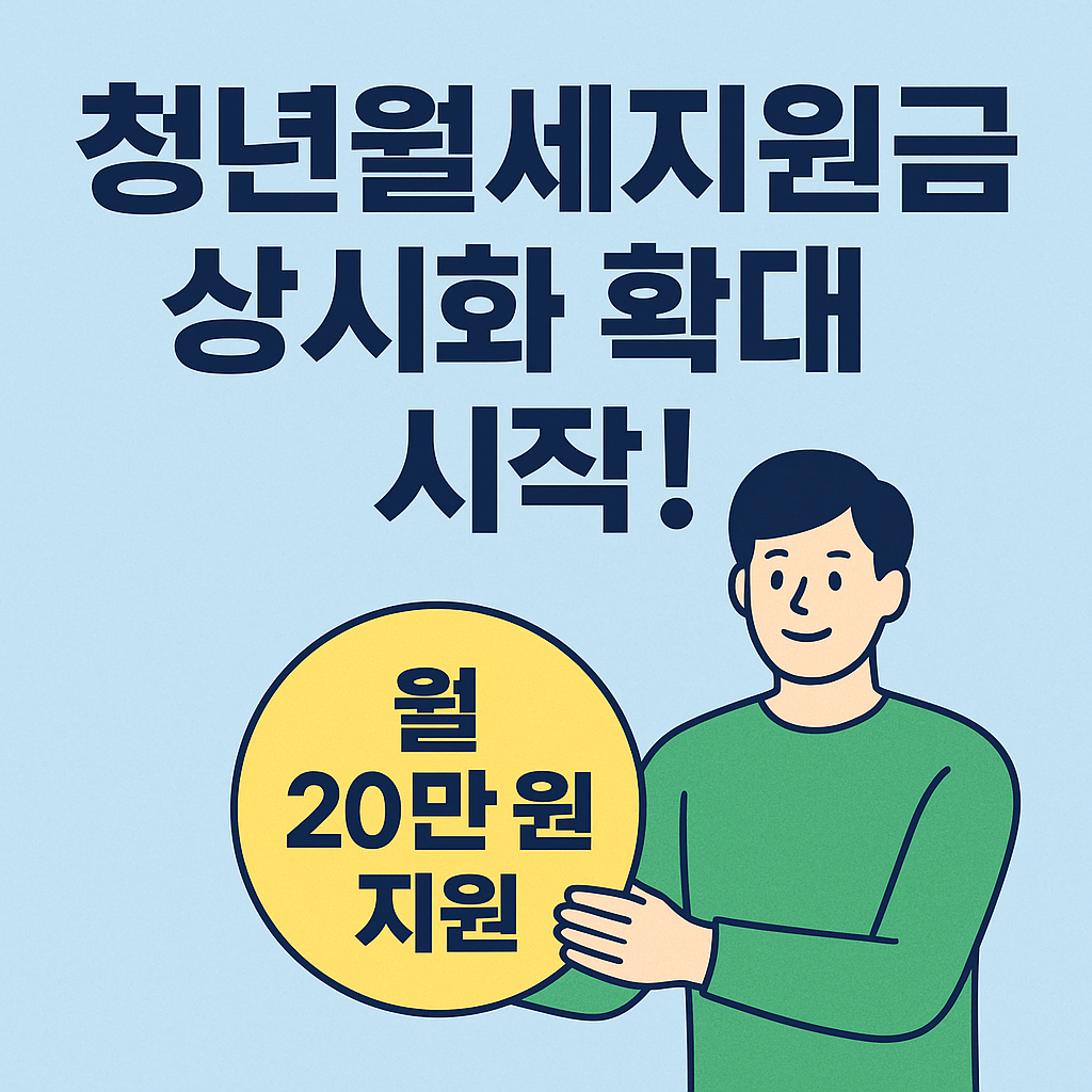 청년월세지원금 상시화 확대