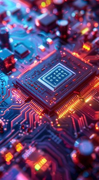 기술주식의 대표적인 반도체 관련사진