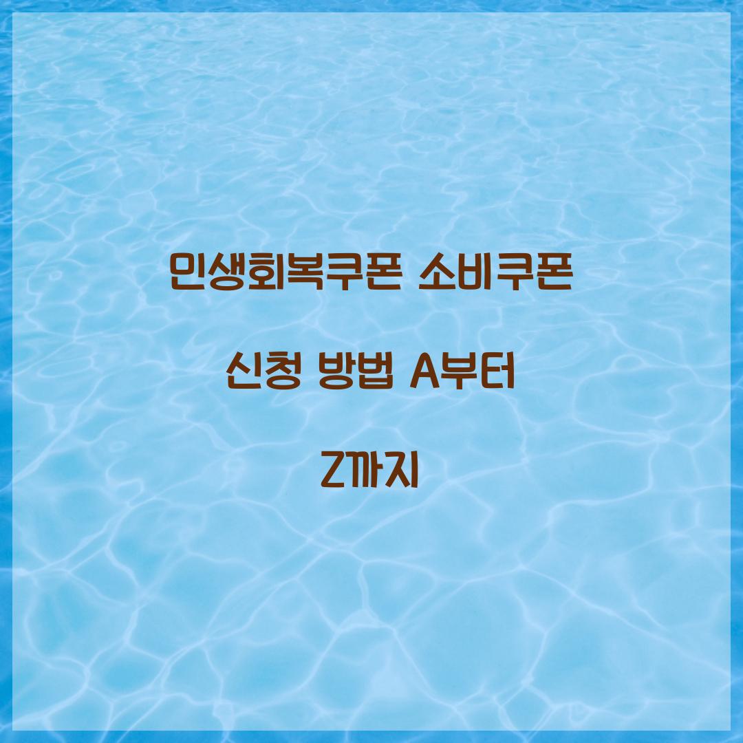 민생회복쿠폰 소비쿠폰