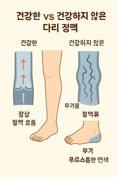 건강한 다리 정맥