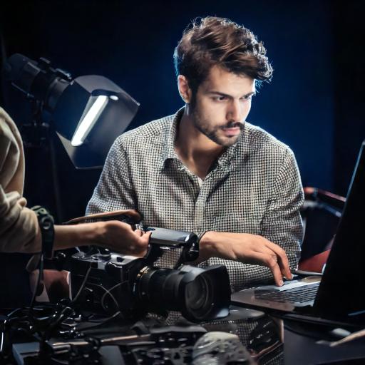 AI 기술을 활용해 영화 촬영을 진행하는 영화 제작자