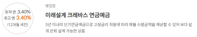 [미래설계 크레바스 연금예금] 신한은행 예금금리 -정기예금 금리비교 목돈굴리기