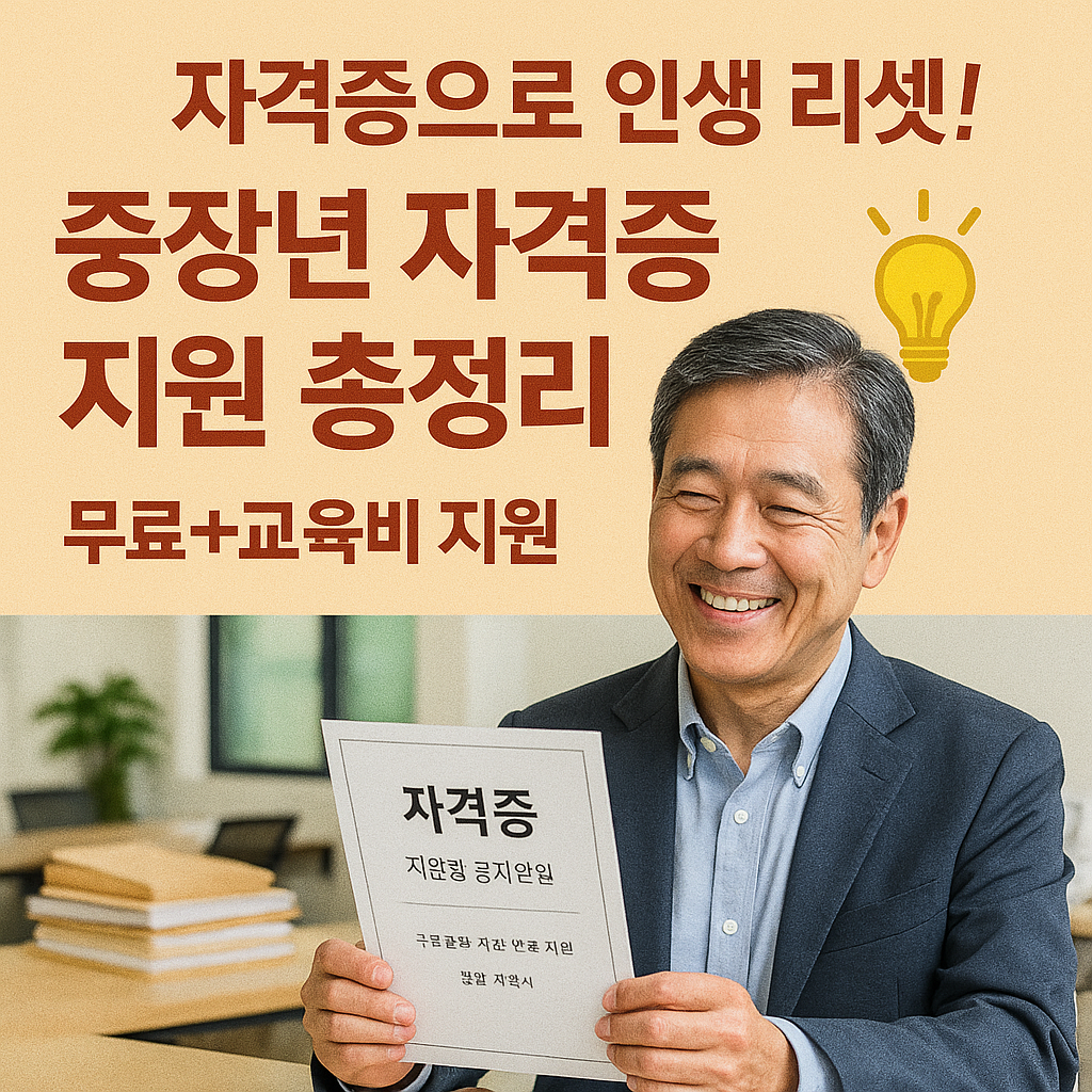 [4편] 중장년 자격증 취득 지원 프로그램 총정리