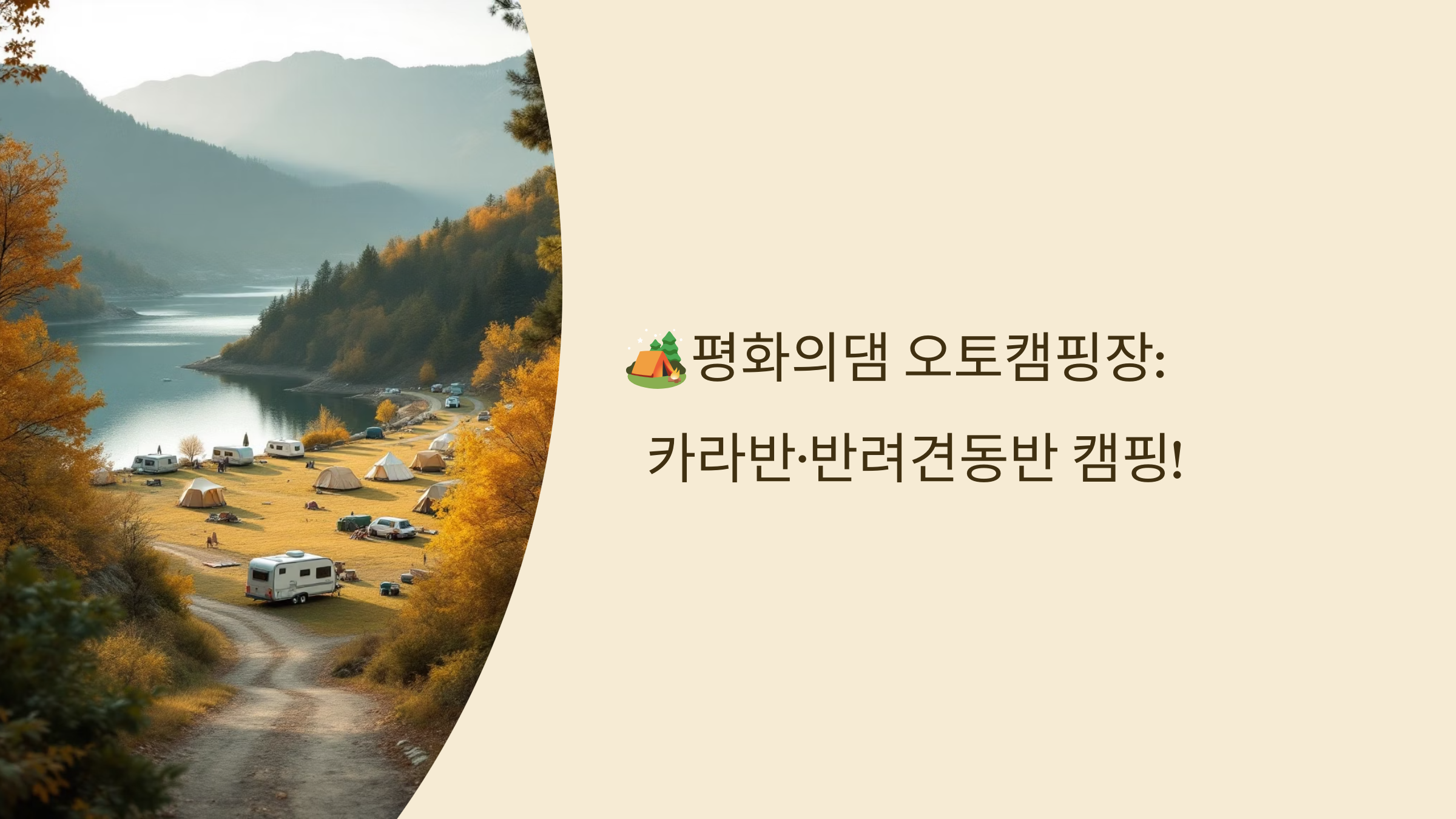 🏕️평화의댐 오토캠핑장: 카라반·반려견동반 캠핑!