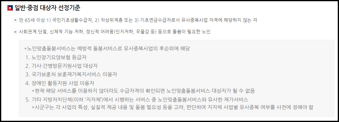 노인맞춤돌봄서비스