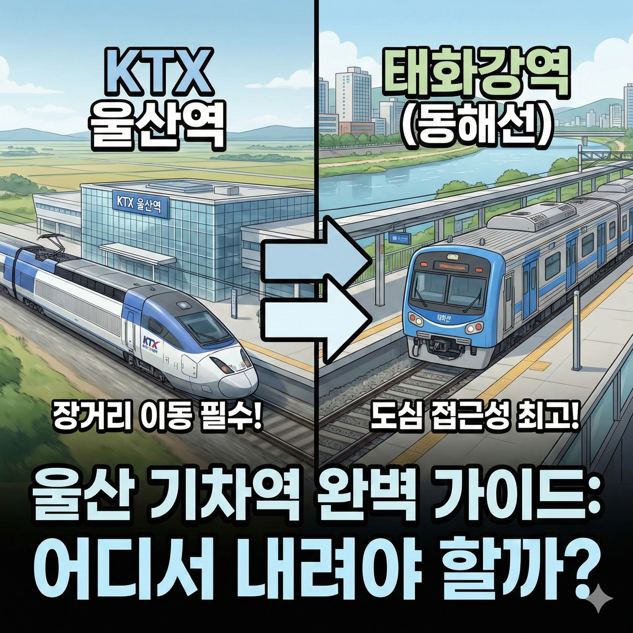 KTX 울산역 태화강역 차이점과 대중교통 이용 꿀팁