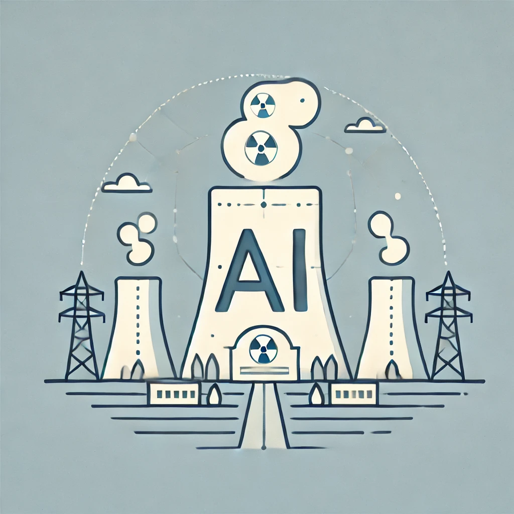 AI와 원자력 발전소에 관한 이미지
