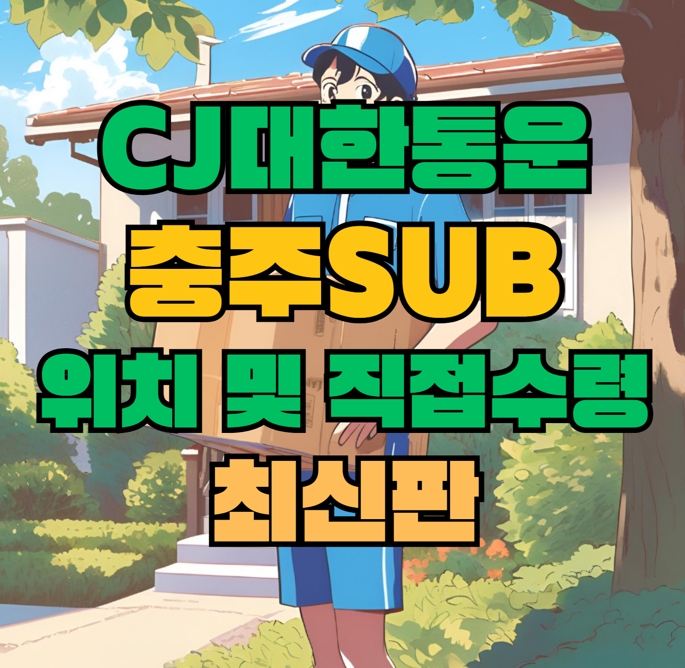 CJ대한통운 충주sub 허브 서브 터미널 위치 및 상품 수령 방법 최신판