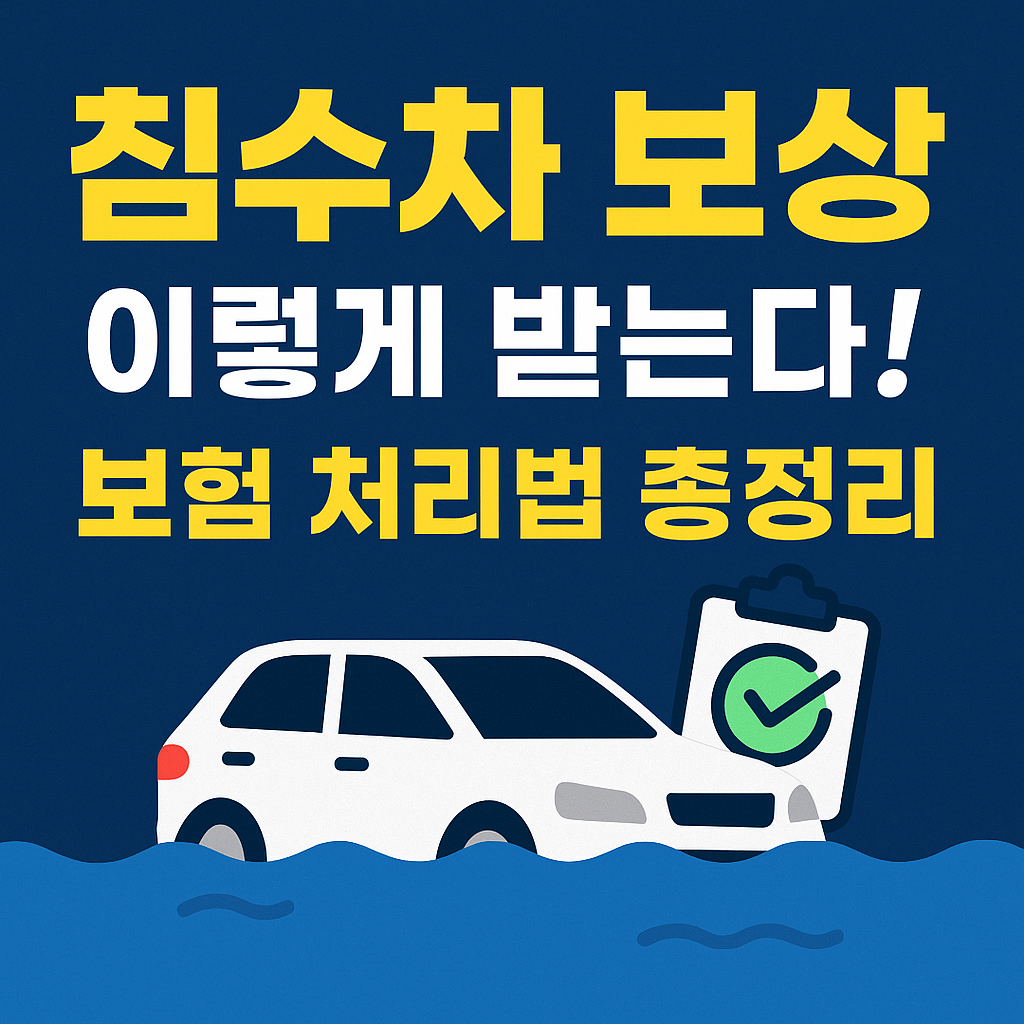 침수차 보상 받는 법, 자동차보험 완전정리
