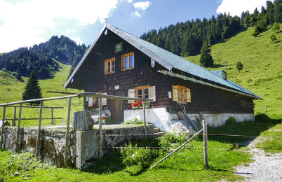 자연휴양림의 작은 산장 사진