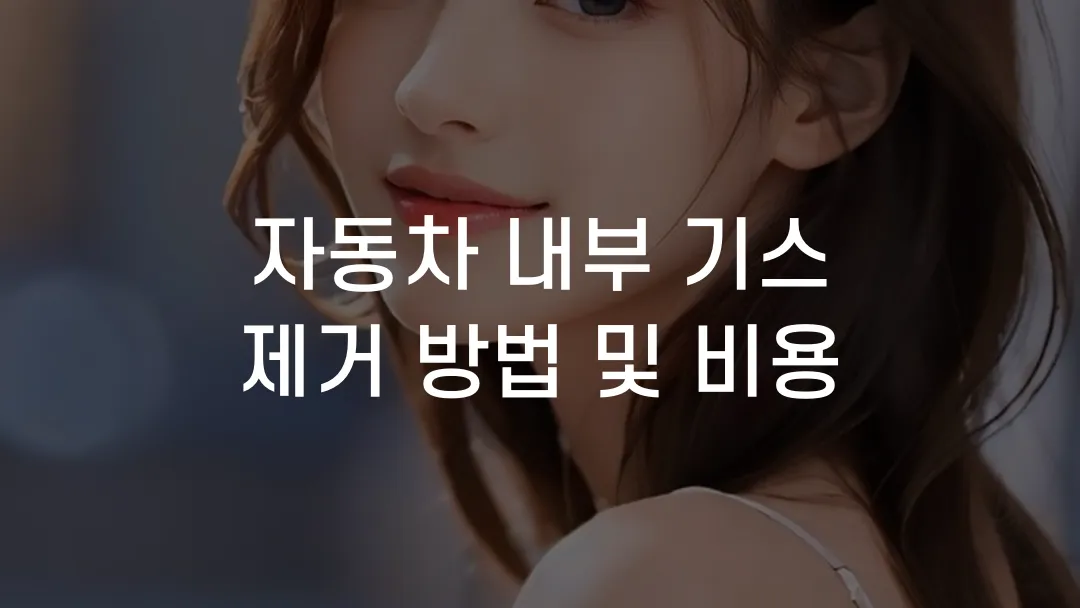 자동차 내부 기스 제거 방법 및 비용