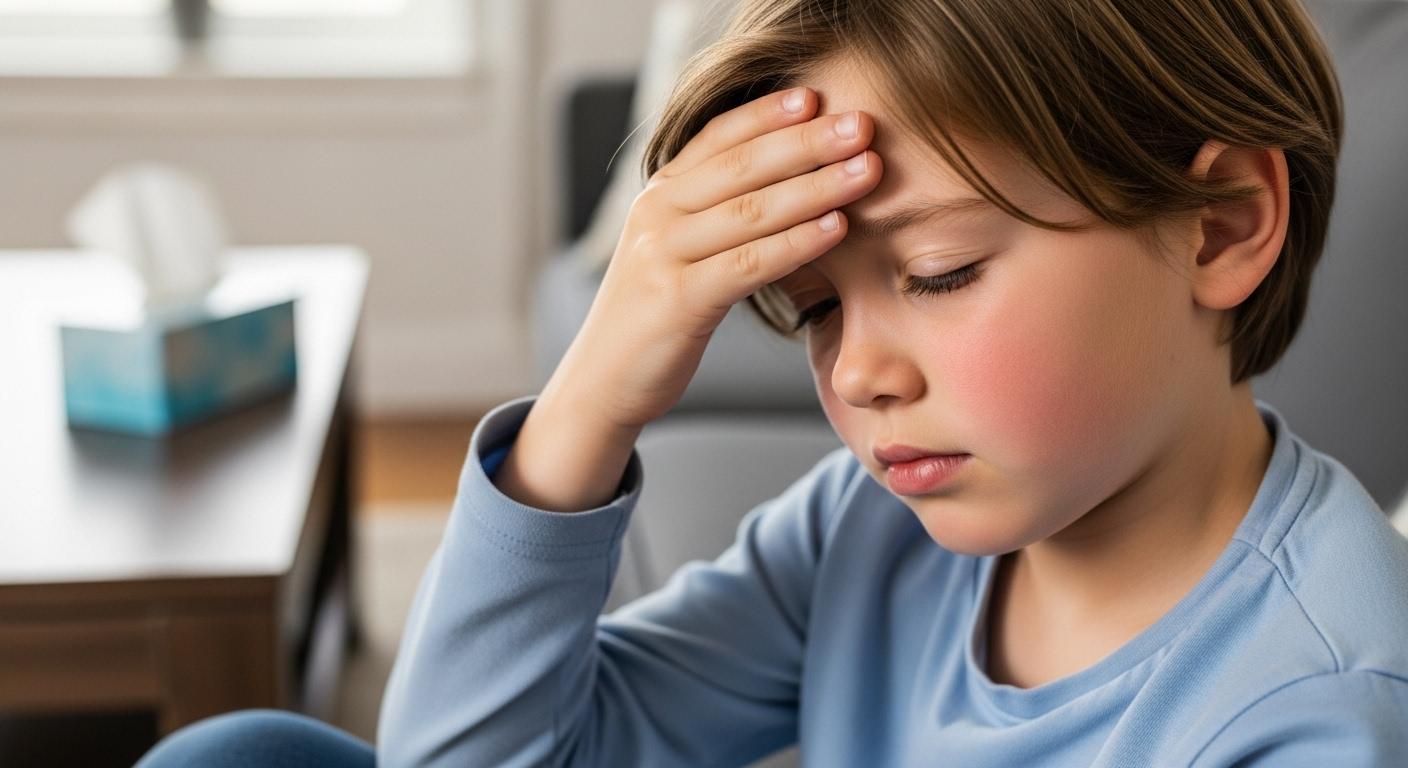 어린이 독감 증상 두통