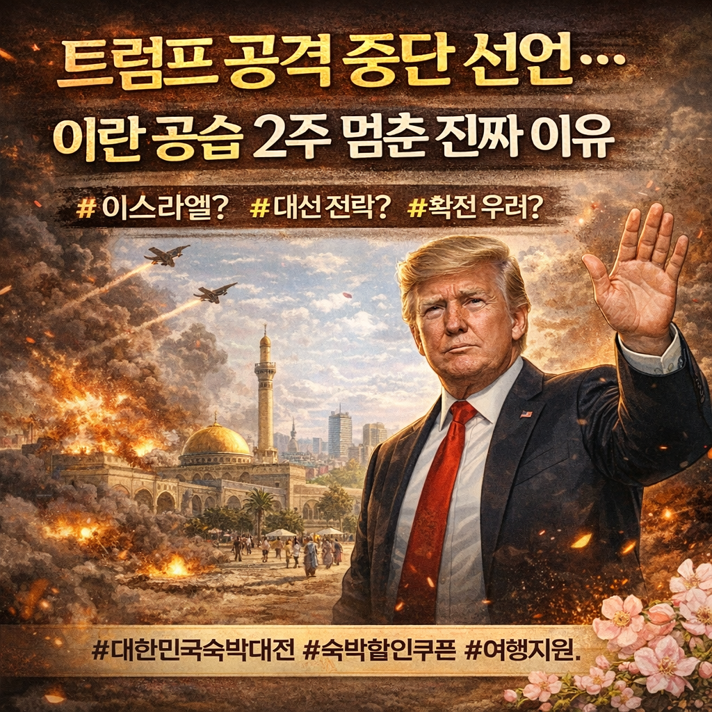 트럼프 공격 중단 선언…이란 공습 2주 멈춘 진짜 이유