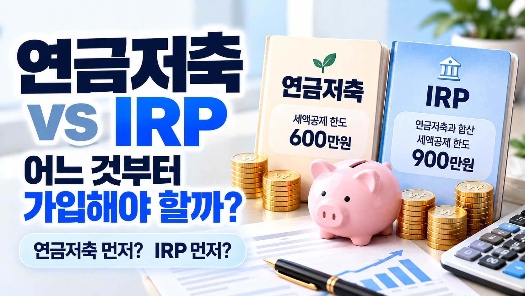 연금저축과 IRP 어느 것부터 가입해야 할까? 가입 순서와 차이 정리