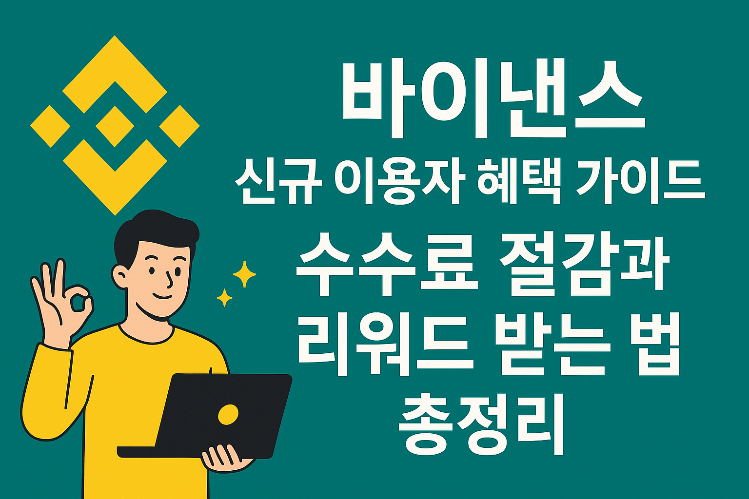 바이낸스 신규 이용자 혜택 안내 썸네일 &ndash; 수수료 절감과 리워드 받는 방법 안내 이미지