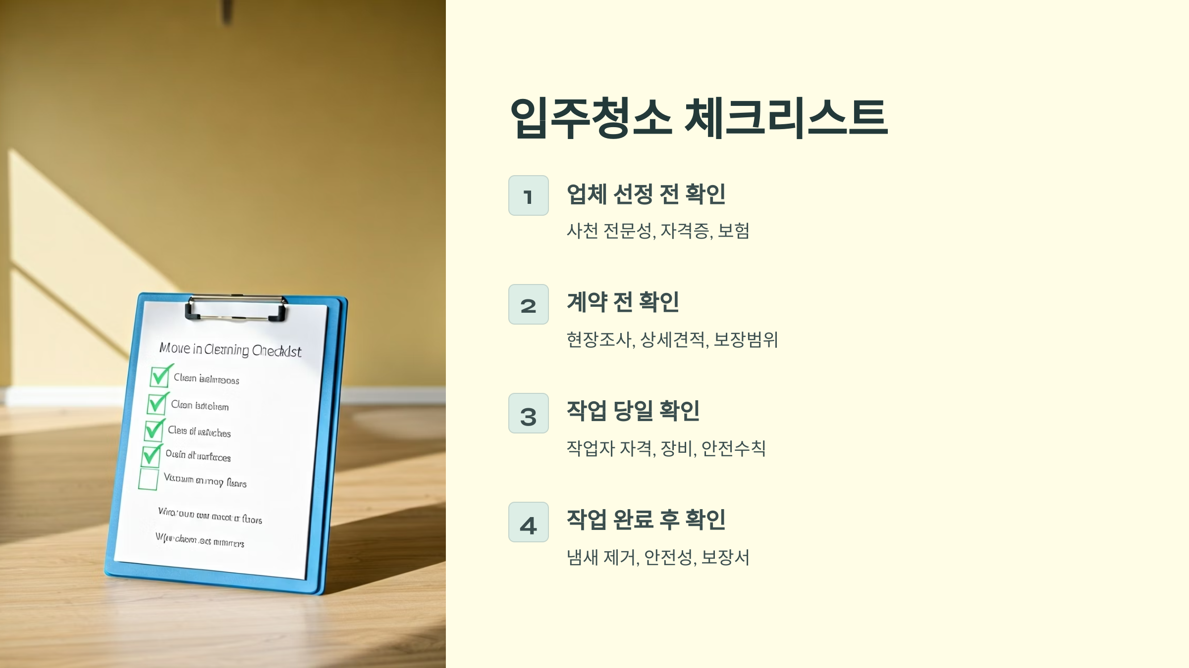 사천 입주청소 체크리스트