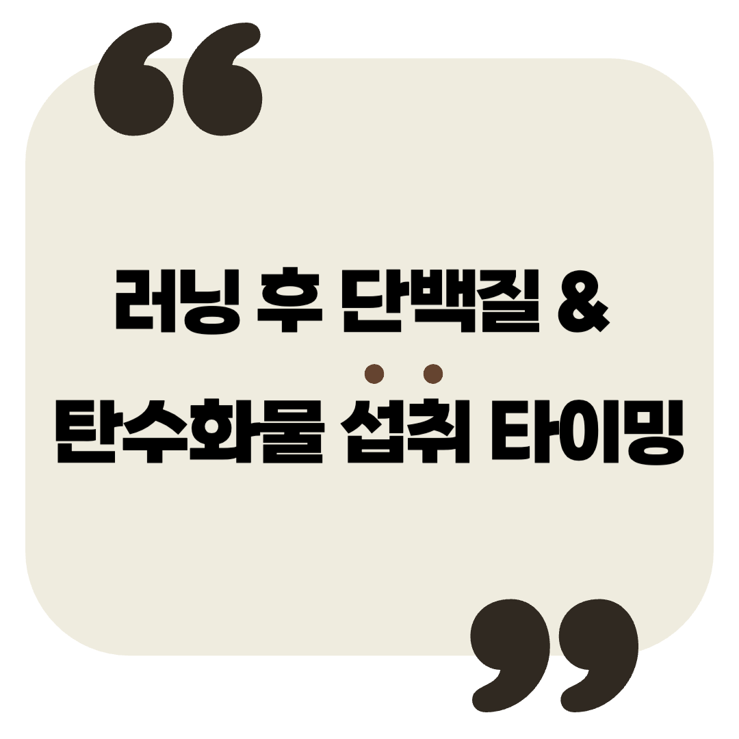 러닝 후 단백질 & 탄수화물 섭취 타이밍: 최적의 영양 전략